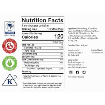 Mighty Merchandise Maple Stroopwafels - 2 Pack - 8 Wafers Per Box - Dutch Waffles Soft Toasted - 10.94 Ounces - With Mighty Merchandise Bag Clip