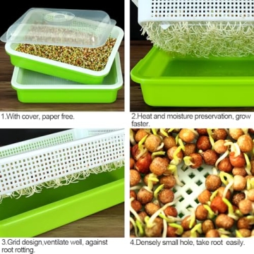 LeJoy Garden Seed Sprouter Tray Easy BPA Free Healthy Grower