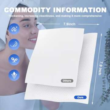 Soft Disposable Face Towels - 100 Count Cotton Facial Wipes for Skincare and Makeup Removal