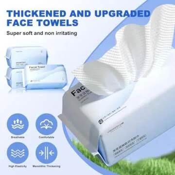 100 Count Facial Towels - Soft Cotton Wipes for Skincare