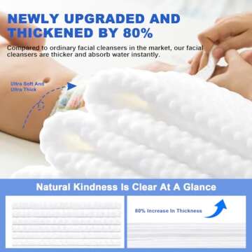 100 Count Facial Towels - Soft Cotton Wipes for Skincare