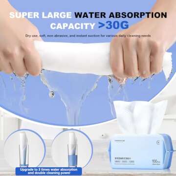 100 Count Facial Towels - Soft Cotton Wipes for Skincare