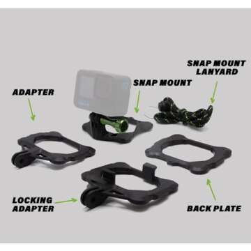 SNAP Mounts PRO – Magnetic Action Camera Helmet Mount for GoPro (Helmet, Biking, Drone, Skiing, Sn...