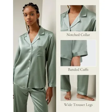 LilySilk Women's Silk Pajamas Set in Avocado Green