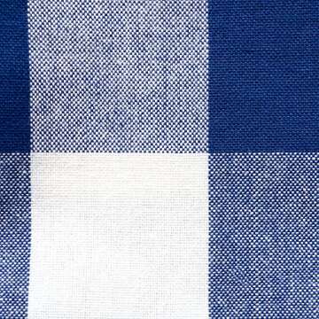 DII Buffalo Check Collection, Classic Farmhouse Tablecloth, Tablecloth, 60x84, Navy & Cream