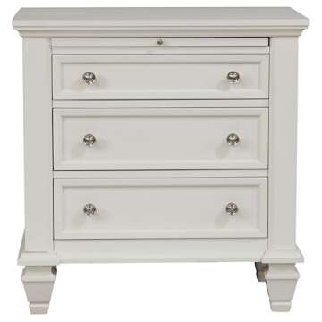 Coaster Home Furnishings Sandy Beach Coastal Wood 3-Drawer Bedroom Nightstand Bedside Table Organizer Unit Cream White 201302