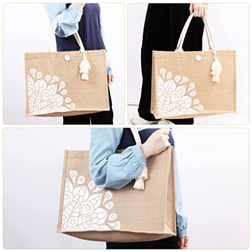 ITGOWISA Beach Bag: Trendy Jute Tote for Women