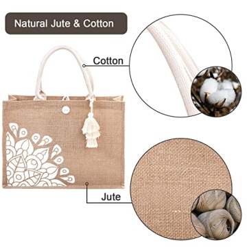 ITGOWISA Beach Bag: Trendy Jute Tote for Women