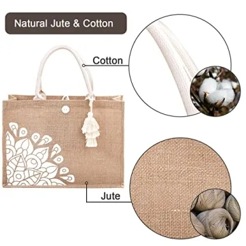 ITGOWISA Beach Bag: Trendy Jute Tote for Women