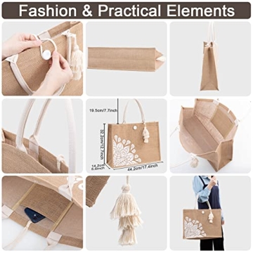 ITGOWISA Beach Bag: Trendy Jute Tote for Women