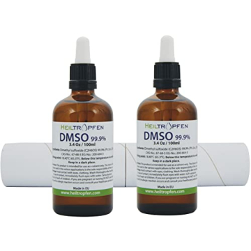 2X DMSO 99.9% Pharma grade ingredients | Low odor - Dimethyl sulfoxide liquid | 2X 3.4 Oz - 2X 100 m...