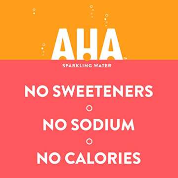 AHA Sparkling Water, Orange Grapefruit, 12 Fl Oz Cans, 8 Pack
