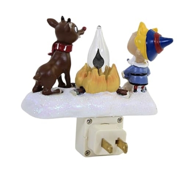 Roman Rudolph and Elf Campfire Night Light