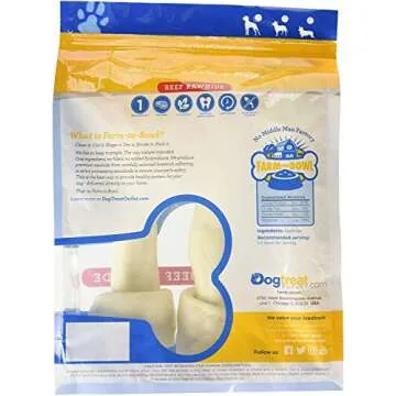 Dog Rawhide Bones Bulk Pack of 3 Natural Rawhide Protein Treats Knot Bone Chews Medium