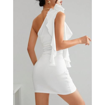 Milumia Women’s One Shoulder 3D Rose Bodycon Dress