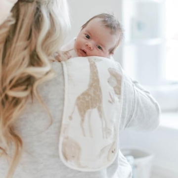 Crane Baby Safari Muslin Burp Cloths Set of 3 Essentials