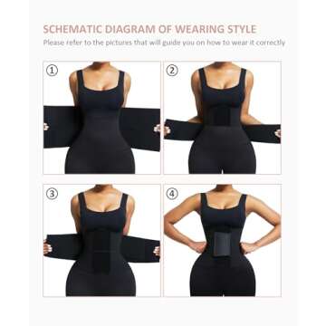 FeelinGirl Workout Waist Trainer Cincher Neoprene Postnatal Shaper Tummy Slimmer Plus Size for Women Rose Red XS