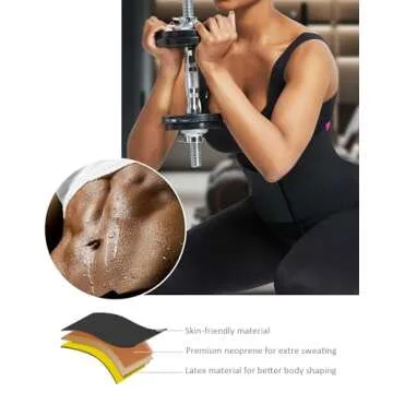 FeelinGirl Workout Waist Trainer Cincher Neoprene Postnatal Shaper Tummy Slimmer Plus Size for Women Rose Red XS