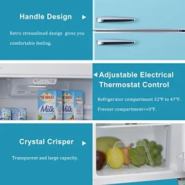 Galanz Retro Refrigerator 10 cu ft Stylish Compact Fridge