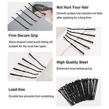 60 Seamless Hair Ties and Bobby Pins Set for All Hair Types