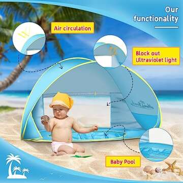Monobeach Baby Beach Tent Portable with UV Protection