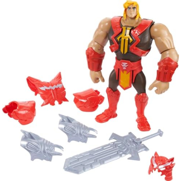 Masters of the Universe Deluxe He-Man Power Attack Action Figure, 8.5-in Battle Character for Storyt...