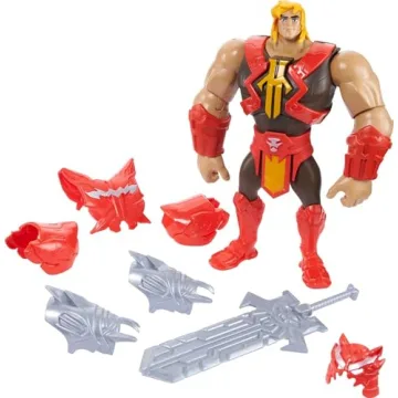 Masters of the Universe Deluxe He-Man Power Attack Action Figure, 8.5-in Battle Character for Storyt...