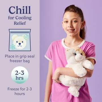 warmies Microwavable & Weighted Stuffed Animals, Calico Cat - Heated Stuffed Animal Plushie for Warmth & Comfort - Cute Soft Plush Toys for Boys, Girls, Babies & Toddlers