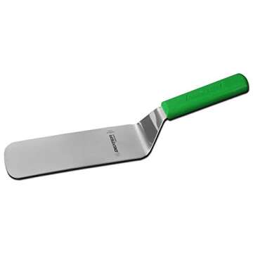 Dexter Outdoors 8" x 3" Cake Turner with Green Handle