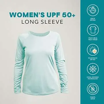 Vapor Apparel Women’s Long Sleeve UPF 50+ T-Shirt for Active Women