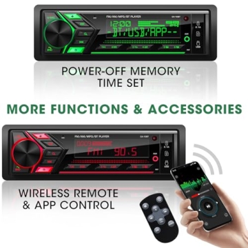 Premium Bluetooth Single Din Car Stereo System with USB