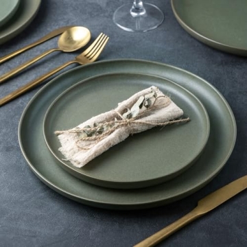 AmorArc Elegant Wavy Rim Dinner Plates Set of 6