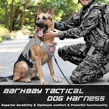 Tactical Dog Harness Large,Military Service Weighted Dog Vest Harness Working Dog MOLLE Vest with Lo...