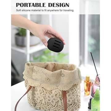 FVION Trendy Makeup Sponge Holder - Silicone Beauty Blender Holder, Silky Smooth Makeup Sponge Case, Beauty Blender Travel Case - Makeup Sponge Container (Black)