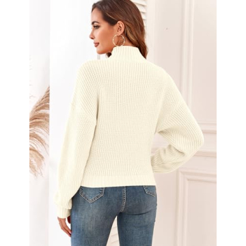 ZAFUL Women's Cozy Cropped Pullover Sweater Fashion