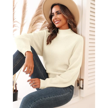 ZAFUL Women's Cozy Cropped Pullover Sweater Fashion