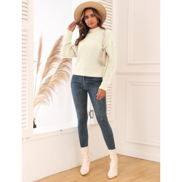 ZAFUL Women's Cozy Cropped Pullover Sweater Fashion