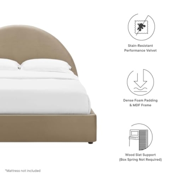 Luxury Modway Resort King Size Bed Frame in Velvet