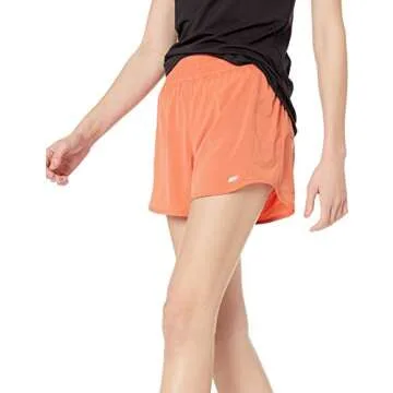 Amazon Essentials Women's 4" Stretch Woven Running Short, Ginger, Small