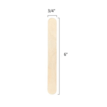 KTOJOY 100Pcs Jumbo Wooden Craft Sticks for All Projects