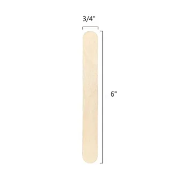 KTOJOY 100Pcs Jumbo Wooden Craft Sticks for All Projects