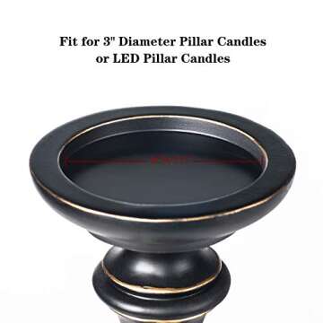 Elegant Resin Candle Holders Set for Home Decor