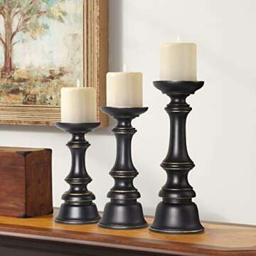 Elegant Resin Candle Holders Set for Home Decor