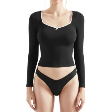 OMKAGI Womens Cute Lounge Set with Lace Details