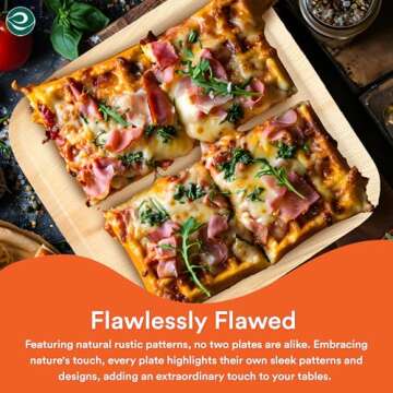 ECO SOUL Compostable 10 Inch Palm Leaf Square Plates (20 Count) Like Bamboo Plates | Biodegradable | Eco-Friendly, Microwave & Oven Safe