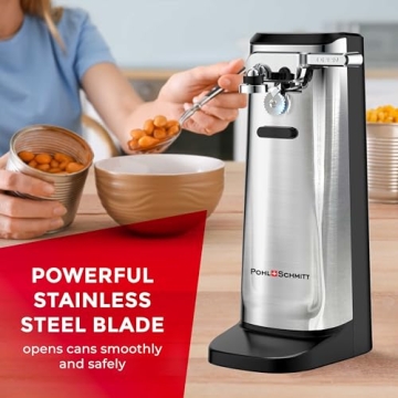 POHL SCHMITT Electric Can Opener with Knife Sharpener & Bottle Opener