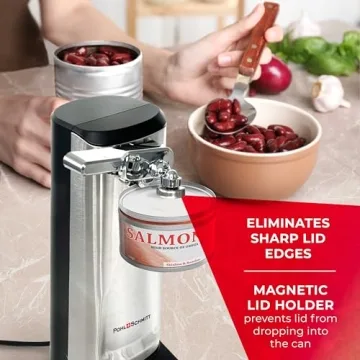 POHL SCHMITT Electric Can Opener with Knife Sharpener & Bottle Opener