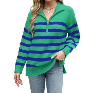 WIHOLL Womens Oversized Striped Sweater for All Occasions
