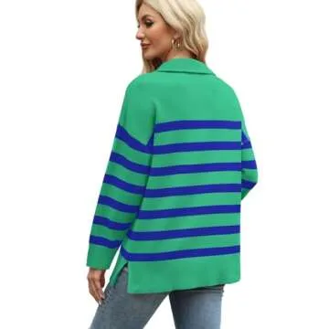 WIHOLL Womens Oversized Striped Sweater for All Occasions