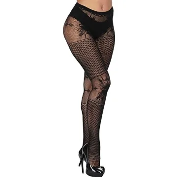DOIAESKV Plus Size Fishnet Tights for Women - 4 Pairs